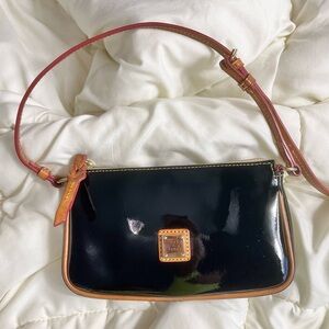 Dooney & Bourke Black and Brown Shoulder Bag